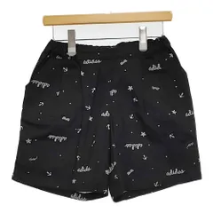 adidas 未使用品 総柄 サイズS ショートパンツ ハーフパンツ ショーツ ブラック ホワイト レディース アディダス【中古】5-0725S♪
