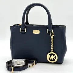 【美品】MICHAELKORS ハンドバッグ 2way ショルダーバッグ 紺色