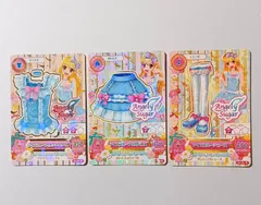 【コーデセット】アイスブルーフリルキャミソール（箔あり）アイスブルーフリルパニエ（箔なし）アイスブルーシューズ（箔なし）星宮いちご ／ アイカツ