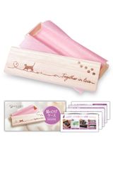 新品 【日本製】おもいばこ 猫のひげケース 長いひげOK メモリアル 思い出 プレゼント 高級桐使用 (おさんぽ 名入れなし)
