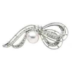 【D：シルバー×ワンサイズ】[Cream dot. クリームドット公式]  6タイプ ブローチ フォーマル 卒業式 卒園式 入学式 入園式 コサージュ 華やか ピン 上品 エレガント キュービックジルコニア ビジュー パール フラワー 大人  