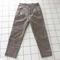 ◇ ⊇ URBAN RESEARCH ROSSO ヘリンボーン ウール テーパード タックパンツ サイズS ブラウン ブランド レディース E  【1507160011284】