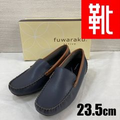 M-479■kutsu.com公式■  fuwaraku  フワラク  モカシンシューズ　FR-1125　 ネイビー 　23.5㎝