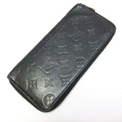 LOUIS VUITTON ルイ・ヴィトン LV ビトン モノグラムシャドウ ジッピーウォレット・ヴェルティカル M62902 ラウンドファスナー 長財布 CA4270 ブラック 黒 メンズ E105B