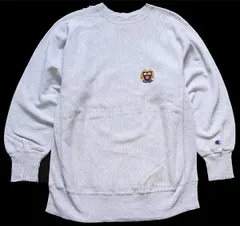 90s USA製 Championチャンピオン HARVARD 刺繍 リバースウィーブ スウェット 杢グレー XL★ビンテージ カレッジ ハーバード ワンポイント