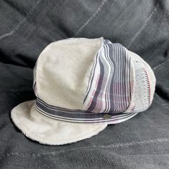 苗族藍染め帯、アカ族金属球とインドポンポン付き火山ハット - JamHat