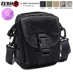 迷彩 バッグ 零 ZERO スマホショルダー ミニ ショルダーバッグ MOLLE対応サコッシュ ポーチ メンズ レディース 黒 オリーブ カーキ マルチカム 迷彩柄 無地 シンプル サバゲー アウトドア キャンプ 登山 ZR-BG-SB-020