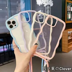 【美品・未使用新品】スマホケース うねうね ショルダー タイプ クリア iPhoneケース iPhone15 14 13 12 11 X XS 8 透明 レディース 韓国