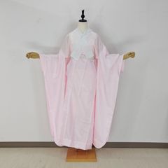 【新品　お振袖用長襦袢　白刺繍半衿　お仕立てセット　衿芯つき】