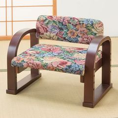 【新品】 ラタン 座椅子 　ジャガード生地　和モダン　ローチェア　籐家具 新品】 ラタン 座椅子 ジャガード生地 和モダン ローチェア 籐家具