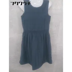 ◇ NATURAL BEAUTY BASIC バックジップ ノースリーブ 膝丈 ワンピース サイズM ネイビー レディース 【中古】 【1002801927103】