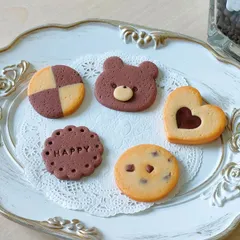 樹脂粘土　チョコレートモチーフクッキー　5個セット　ハンドメイド　フェイクスイーツ　フェイククッキー　食品サンプル