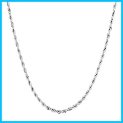 【人気商品】ネックレスチェーンのみ 金メッキ ステンレス ハワイアンジュエリー チェーンネックレス シンプル メンズ 男女兼用 幅2.5/4/6mm アクセサリー フレンチロープチェーン 46/51/61cm KRKC&CO