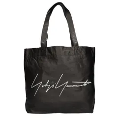Yohji Yamamoto POUR HOMME (ヨウジヤマモト プールオム) NOVELTY LEATHER TOTE BAG シグネチャーロゴレザートートバッグ ブラック ノベルティ 青山本店限定のサムネイル