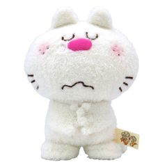 ADO MIZUMORI　水森亜土 ねこ ぬいぐるみ　Sサイズ　ホワイト　 WH　213129-25　ナカジマコーポレーション