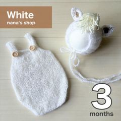 3ヶ月白♪馬帽子&ロンパース♪ニューボーンフォト撮影衣装　午年　月齢フォト