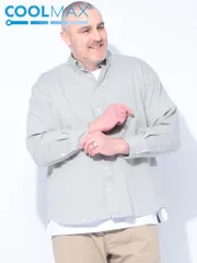 B＆T CLUB (ビーアンドティークラブ) COOLMAX リネンブレンド ボタンダウン 長袖シャツ