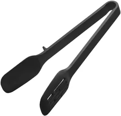 【最短発送】シリコーン スプーン 山崎実業(Yamazaki) トング ブラック 約W10XD4.5XH22cm タワー 片面スリット入り 汁切できる 5194