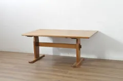 ★事前問合せ必須★ 飛騨清見工房 HIDA kiyomi koubou 大日家具工業 ダイニングテーブル 中古 希少 廃盤品 楢 ナラ材 無垢 ナラ無垢材 作業台 4人掛け 6人掛け リペア+発送まで3週間前後 R-080673