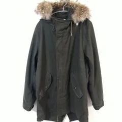 美品　バックナンバー　BACKNUMBER　ロングコート　メンズL　カーキー　2way仕様　キルティング加工