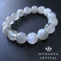 [beads588]ブルームーンストーン12mm ブレスレット 16粒（天然石/ビーズ）