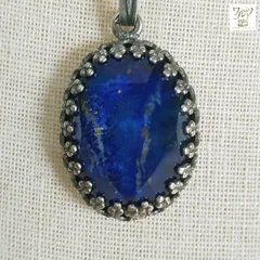 クラウン ネックレス・ラピスラズリ×クリスタルB