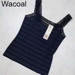 【新品タグ付き】Wacoal　ワコール　インナー　キャミソール　M　ランジェリー　下着ㅤBL　ブラック　シンプル　レース　花　華やか　プレゼント　ギフト