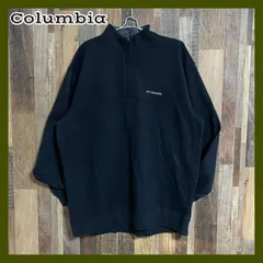 コロンビア ワンポイントロゴ ハーフジップ 2XL オーバーサイズ メンズ スウェット トレーナー 古着 長袖