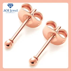 【送料無料！】ピアス レディース メンズ ステンレス スタッド ボール シンプル 両耳セット (ボール：2mm) ピンク [PL005]