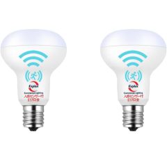 ★Explux LEDレフ電球 E17口金 人感・明暗センサー付 60W形相当・600lm 昼白色 密閉型器具でも感知 自動点灯・消灯 人感電球 R50レフランプ(50mm径) 2個入