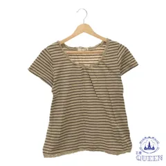 ☆美品☆ Samansa Mos2 サマンサモスモス トップス Ｔシャツ ゆったり シンプル 半袖 レディース ボーダー M 901-12592 送料無料 古着