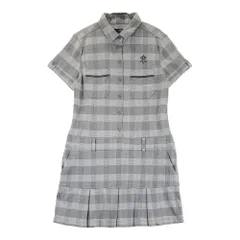 サイズ：LL CALLAWAY キャロウェイ  半袖ポロワンピース チェック柄 グレー系 [240101372227] ゴルフウェア レディース ストスト