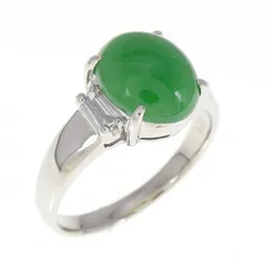 翡翠メレダイヤ付18金リング昭和天皇皇后御結婚60年奉祝記念希少