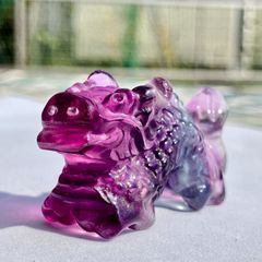 天然石フローライトの銭蛙 置物 彫り物m.803 | Mercari