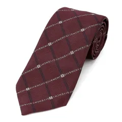 新品 ジバンシイ GIVENCHY ネクタイ レギュラータイ バーガンディー