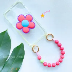PEONY☆ウッドビーズ ストラップ スマホ ハンド ストラップ 天然 木 製 ビーズ ウォレット チェーン キーホルダー バッグチャーム ベイビー ブランケットク シューズ クリップ 犬 猫 手首 ブレスレット 携帯 リスト ストラップ KASUGAR