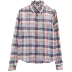 A.P.C. アーペーセー チェック柄 長袖 シャツ 36 ブラウン系 レディース 古着