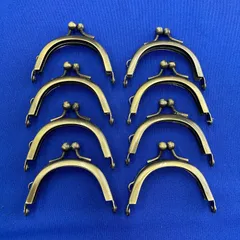 ▶がま口  ハンドメイド用　口金4.8㎝（丸1.6寸丸玉5㎜) AG 8個セット◀