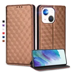 【特売】UnivoColors iPhone 13対応手帳型ケース 高級合皮 カード収納 マグネット開閉 スタンド機能 ストラップホール付き TPUソフトバンパー 全面保護 カメラ保護 衝撃吸収 ビジネス おしゃれ カバー(ブラウン) N