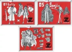 【中古】クリアファイル A. ルフィ＆フランキー/サンジ＆ナミ/Z＆ウソップ ミニクリアファイルセット(3枚組) 「ワンピース FILM Z 」 第1弾 前売券特典