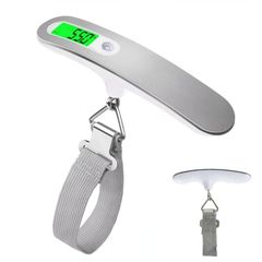 荷物 旅行はかり LCC用 デジタル はかり 計量 器 携帯式デジタル スケール ステンレス仕上げ 最大50kgまで量れる 吊り下げ式ラゲッジチェッカー 旅行 アウトドア ホームに最適の秤 便利 軽量 風袋引き機能付