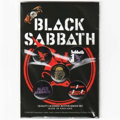 オフィシャル バンド缶バッジ ブラックサバス BLACK SABBATH Red Devil 5個セット