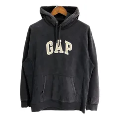 00年代 GAP ギャップ スウェット パーカー ロゴ ネイビー (メンズ M) 中古 古着 S4106