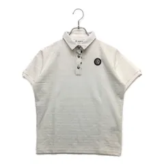 未使用品 レディース アンパスィ and per se 半袖ポロシャツ M 白 ホワイト 総柄