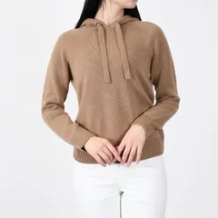 S Max Mara エス マックスマーラ セーター ニット トップス VIRGOLA ヴィルゴラ カシミア ヤーン フードセーター レディース グレージュ ベージュ ブラウン 無地 秋 冬 ニット 薄手 フーディー シンプル カジュアルのサムネイル