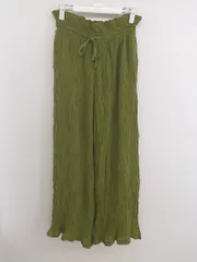 ◇ riche glamour リシェグラマー ウエストゴム ストレッチ パンツ サイズM グリーン レディース P  【中古】 【1209190003443】