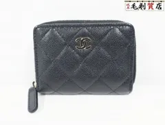 シャネル CHANEL マトラッセ クラシック ジップコインパース カードケース キャビアスキン 黒 AP1958 ゴールド コインケース 極美品 【中古】財布