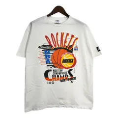 90年代 USA製 STARTER スターター NBA ヒューストン・ロケッツ 半袖Ｔシャツ プロチーム ホワイト(メンズ L)中古 古着 T5792のサムネイル