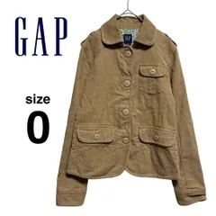 0【GAP／ギャップ】コーデュロイ ジャケット size 0 ベージュ レディース アウター 襟付き ポケット付き 秋冬 アメカジ風 カジュアル 細見え レトロ 古着 個性的 ジャケットアウター コットン素材で軽やか◎ T257_a198
