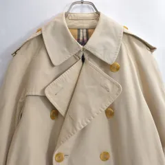 70〜80s 英国製 Burberrys バーバリー ライニングチェック トレンチコート ヴィンテージ アウター 外套 ベージュ ビンテージ イギリス製 ヨーロッパ古着 メンズM〜L相当